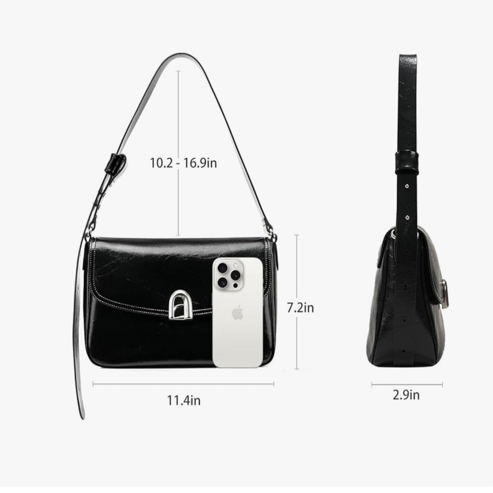 New LA'FESTIN Large Leather Shoulder Bag - Picture 3 of 10
